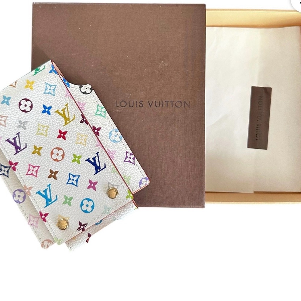 Louis Vuitton Murakami Multicolor White iPod Case/ Can be used as a card holder